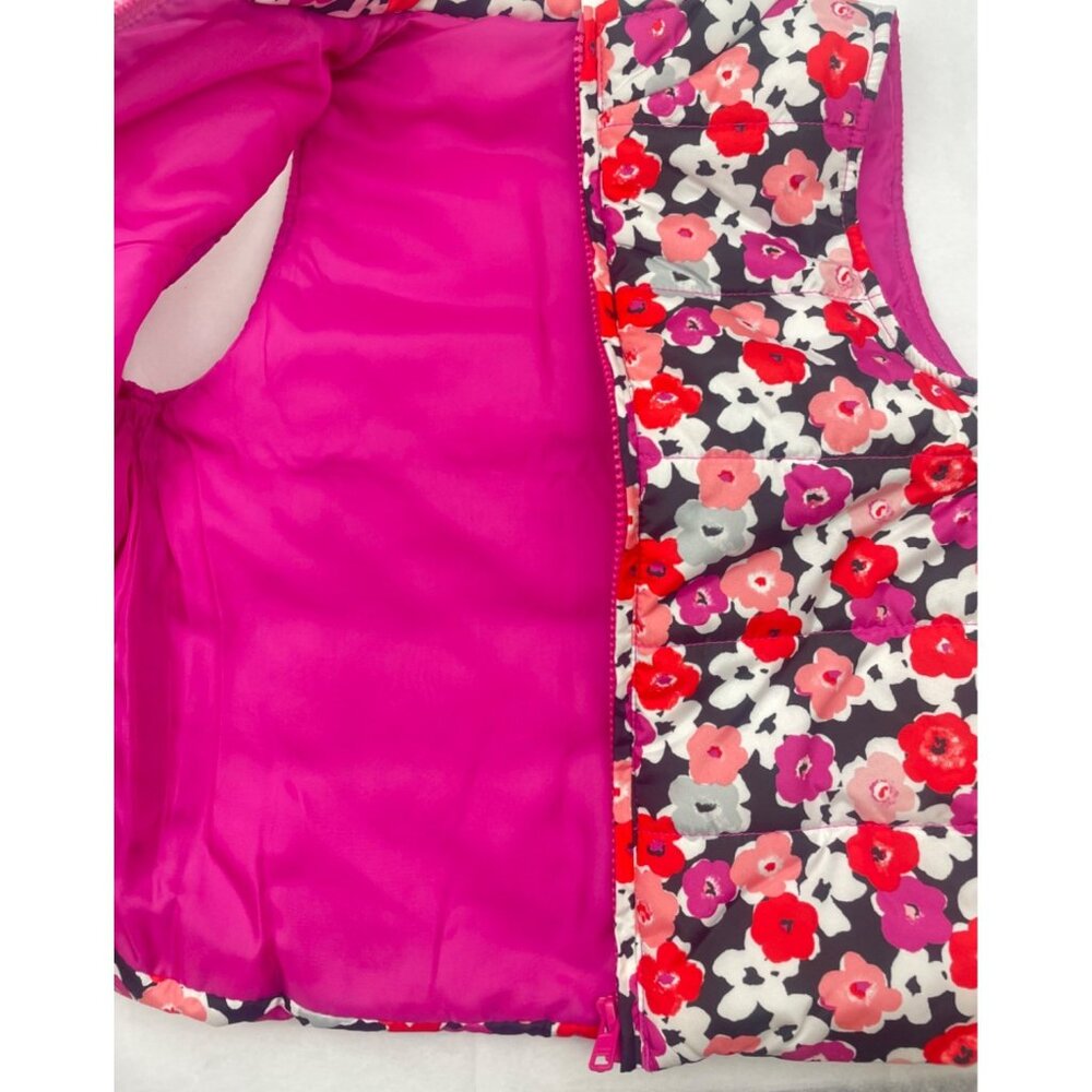 Gymboree Girl Floral Puffer Vest 4 XS - Picture 10 of 11